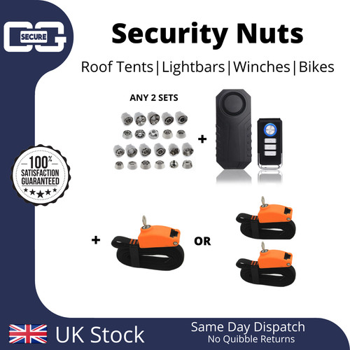 Roof tent security - tent, nuts