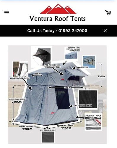 Ventura roof tents extended - ventura,